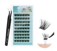 NAGARAKU Pestañas Postizas Autoadhesivas con Pinzas 54 Pcs Denso Volumen Sin Pegamento Ni Removedor Reutilizables Aplicación En Un Solo Paso Voluminoso Para Una Mirada Espectacular 0,07mm C 10/11/12mm