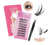 NAGARAKU Pestañas Postizas Autoadhesivas con Pinzas 56 Pcs Primer Amor Sin Pegamento Ni Removedor Reutilizables Aplicación En Un Solo Paso Suave Lash Maquillaje de Niña Pura e Inocente 0,07mm C 6-15mm