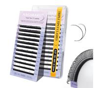 NAGARAKU YYY Pestañas 3 Tips Triple YY Lash Abanicos Prefabricados 6D Volumen Cruz YY Pestañas Tejidas a Mano Premade Fans YY Eyelash Extension Wispy Cluster 12 Filas Negro(0.07 DD 8-12mm)
