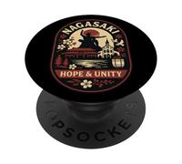 Nagasaki Hope & Unity Retro Japón Heritage Design PopSockets PopGrip Adhesivo