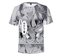 Nagatoro Camisetas Manga Corta Mujer Estampada En 3D,Dont Toy with Me Miss Nagatoro Manga T Shirt,Kawaii Tshirt Mujer Algodon,Cosplay Anime Ropa