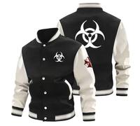 NAGBCTY Chaqueta Deportiva Regular Fit Resid.ent Evil, Cuello Alto, Abrigo para Hombre con Bolsillos, Chaqueta de Béisbol para Otoño y Primavera(Multicolor 2,L)