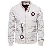 NAGBCTY Chaqueta Militar para Hombre Resid.ent evil, Chaqueta de Motociclista, Chaquetas Deportivas(Beige,XXL)