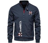 NAGBCTY Chaqueta Militar para Hombre Resid.ent evil, Chaqueta de Motociclista, Chaquetas Deportivas(Navy Blue,5XL)