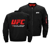 NAGBCTY Chaqueta para hombre Ultimate Fight, chaqueta aviador con bolsillos con cremallera, ropa cortavientos, para adolescentes unisex(Black,XL)