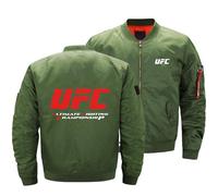 NAGBCTY Chaqueta para hombre Ultimate Fight, chaqueta aviador con bolsillos con cremallera, ropa cortavientos, para adolescentes unisex(Green,XXL)