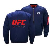 NAGBCTY Chaqueta para hombre Ultimate Fight, chaqueta aviador con bolsillos con cremallera, ropa cortavientos, para adolescentes unisex(Blue,XL)