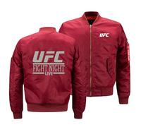 NAGBCTY Chaqueta para hombre Ultimate Fight, chaqueta aviador con bolsillos con cremallera, ropa cortavientos, para adolescentes unisex(Red,XL)