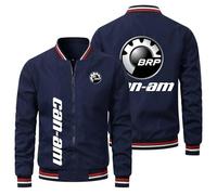 NAGBCTY Chaquetas de béisbol C.a.n-a.m, cazadora deportiva ligera con botones a presión, ropa exterior de invierno y otoño para niño(Navy,5XL)