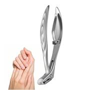 Nagelknipser Mit Gewinkeltem Kopf & Breiter Öffnung - Edelstahl Fingernagel- & Zehennagelschneider Für Dicke Nägel | Ergonomische Pflegeschere Für Männer, Frauen & Senioren | Präzise Maniküre, 8cm