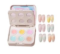 Nagellack-Palette - 6ml Patting-Gel | Farbige Nagelgel Farbverlauf-Set Für Design, Kreatives Maniküre-Set Für Zuhause Party Reise, Einfache Anwendung Für Perfekte Nägel