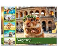 Nagertrip - Ein kleiner Hamster entdeckt die große Welt (Wandkalender 2026 DIN A2 quer), CALVENDO Monatskalender: Ein Hamster auf großer Weltreise