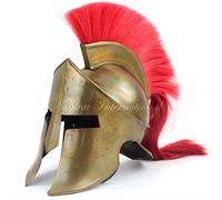 Nagina International Casco de armadura medieval del rey Leónidas griego espartano romano, casco de las Legiones espartanas, accesorios de disfraz de guerrero espartano para hombre, réplica auténtica