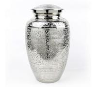 Nagina International Urnas de cremación de metal de aluminio para cenizas y restos mortales. Hermosas urnas hechas a mano para humanos y mascotas (arte de níquel de lápiz)