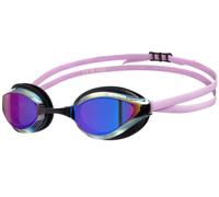 Arena Python Racing - Gafas de natación unisex para hombres y mujeres, lentes de espejo antivaho, máxima comodidad, doble correa, violeta/negro/violeta