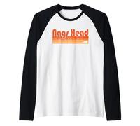 Nags Head, Carolina del Norte, estilo retro de los años 80 Camiseta Manga Raglan