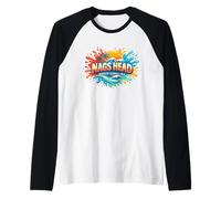 Nags Head North Carolina Beach Town Sand Dunes Novedad Camiseta Manga Raglan