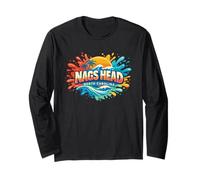 Nags Head North Carolina Beach Town Sand Dunes Novedad Manga Larga