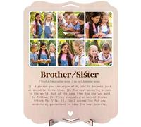nagu® Brother Sister. Wedding Gifts for Siblings. Personalised Photo Frame for Men and Women. Wooden Gift Card, 30 x 22 cm, for Personalised Presents. Includes adhesive letters and numbers