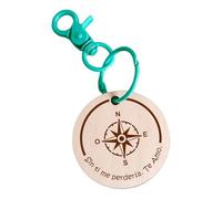 nagu® Llavero De Madera Personalizado Con Hermosa Frase - Regalo Día Del Padre o Madre, Llavero Original Para Pareja Y Abuelos, Llavero Papa, 5cm, Perfecto Para Aniversario O San Valentín. Keychain