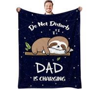 Nahjiiem Manta de regalo para papá de parte de hija e hijo, regalo de feliz cumpleaños, mejor papá, manta para papá, regalos para papá para el día del padre, mantas de Navidad, 60 x 80 pulgadas