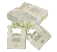 NAHUAA 30 Piezas Cajitas Regalo Pequeñas Caja de Cartón Pequeña para Regalo con Asas y Cinta para Bodas Navidad Fiesta Comunión Confirmación, Verde (D)