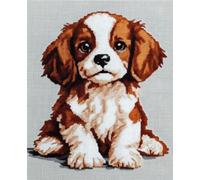 NAHUIGOOD Easy Coun ted - Kit de punto de cruz preimpreso para adultos, 11 quilates,11 puntos, patrones de punto de cruz, kits de bordado para adultos principiantes,Perro tejonero 11CT40x50cm