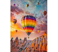 NAHUIGOOD Kit Bordado Punto De Cruz Dmc Globo Aerostático 11Ct40X50Cm Kit De Bordado A Mano Punto De Cruz Kit Para Niños Kit De Bordado Punto De Cruz Dmc