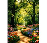 NAHUIGOOD Kit de punto de cruz impreso,kit de inicio de bordado de 11 ct, de bordado para principiantes para adultos, diseño de punto de cruz, patrón de bordado impreso,Hermoso paisaje 11CT40x50cm