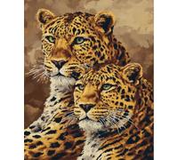 NAHUIGOOD Kit de punto de cruz impreso,kit de inicio de bordado de 11 ct, de bordado para principiantes para adultos, diseño de punto de cruz, patrón de bordado impreso,guepardo animal 11CT40x50cm