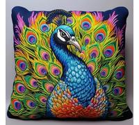 NAHUIGOOD Punto De Cruz Funda De Fénix 45X45Cm Parte Trasera De Cojín Incluida, Lienzo Preimpreso, Hilo Y Aguja Incluidos, Diy Bordado Creativo Regalo Cross Stitch