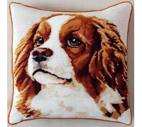 NAHUIGOOD Punto De Cruz Kit Animal Perro 45X45Cm Manualidades Adultos Decoracion Bordar Kit Principiantes Completo Diy Bordado Creativo Regalo,Cross Stitch