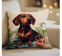 NAHUIGOOD Punto De Cruz Kit Animal Perro 45X45Cm Manualidades Adultos Decoracion Bordar Kit Principiantes Completo Diy Bordado Creativo Regalo，Cross Stitch