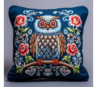 NAHUIGOOD Punto De Cruz Kit Búho 45X45Cm Manualidades Adultos Decoracion Bordar Kit Principiantes Completo Diy Bordado Creativo Regalo，Cross Stitch