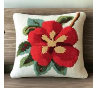 NAHUIGOOD Punto De Cruz Kit Flores 45X45Cm Manualidades Adultos Decoracion Bordar Kit Principiantes Completo Diy Bordado Creativo Regalo,Cross Stitch