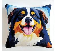 NAHUIGOOD Punto De Cruz Kit Golden Retriever 45X45Cm Manualidades Adultos Decoracion Bordar Kit Principiantes Completo Diy Bordado Creativo Regalo,Cross Stitch