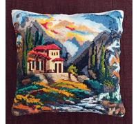 NAHUIGOOD Punto De Cruz Kit Paisaje Costero 45X45Cm Manualidades Adultos Decoracion Bordar Kit Principiantes Completo Diy Bordado Creativo Regalo，Cross Stitch