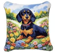 NAHUIGOOD Punto De Cruz Kit Perro Tejonero 45X45Cm Manualidades Adultos Decoracion Bordar Kit Principiantes Completo Diy Bordado Creativo Regalo，Cross Stitch