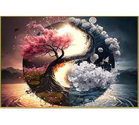 NAHUIGOOD Punto De Cruz Principiantes Árbol Bagua 11Ct40X50Cm Kit Bordado Cuadros En Punto De Cruz Kit Punto De Cruz Tela Impresa Cuadros De Punto De Cruz Punto De Cruz Para Hacer