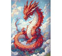NAHUIGOOD Punto De Cruz Principiantes Dragón 11Ct40X50Cm Kit Bordado Cuadros En Punto De Cruz Kit Punto De Cruz Tela Impresa Cuadros De Punto De Cruz Punto De Cruz Para Hacer