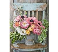 NAHUIGOOD Punto De Cruz Principiantes Flores Vintage 11Ct40X50Cm Kit Bordado Cuadros En Punto De Cruz Kit Punto De Cruz Tela Impresa Cuadros De Punto De Cruz Punto De Cruz Para Hacer