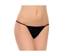 Naiara Pack de 2 Tangas de Hilo 865 (FR/ES, Letras, Talla única, Regular, Regular, Negro)