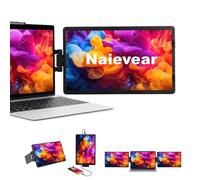 Naievear Monitor portátil, 11.6 pulgadas, 1920 × 1080P, FHD, IPS, monitor de pantalla para portátil con HDMI/tipo C, segunda pantalla externa para portátil/PC/Mac/PS3/4/5/Xbox/teléfono
