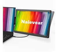 Naievear Monitor portátil, 13.3 pulgadas, 1920 × 1080P, FHD, IPS, monitor de pantalla para laptop / PC / Mac / PS3/4/5/Xbox/teléfono