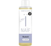 Naïf - Aceite de baño suave para bebés y niños - 0% perfume - Cuidado del bebé - Baño del bebé - Aceite de baño para piel seca - Ingredientes naturales - Vegano - 100 ml