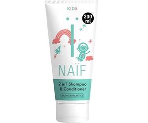 Naïf Champú y Acondicionador 2 en 1 para Bebés - Suave, 0% perfume, sin SLES, microplásticos ni siliconas, dermatológicamente probado - 200ml