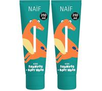 Naïf - Champú y gel de ducha 2 en 1 para niños - Limpia rápidamente - Fórmula suave - 0% SLES - Dermatológicamente probado - De origen natural- 250 ml (Paquete de 2)