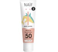 Naïf Crema Solar Mineral para Bebés y Niños SPF 50 - 0% Perfume, con óxido de zinc, resistente al agua, sin microplásticos, para piel sensible, dermatológicamente probada - 30 ml