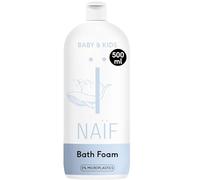 Naïf - Espuma de baño nutritiva para bebés y niños - Con ingredientes naturales - para piel sensible del bebé - 0% microplástico/aceite mineral - 0% SLES - Dermatológicamente testado - vegano - 500ml