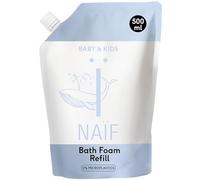Naïf Espuma de Baño Nutritiva Recambio - Baño de burbujas infantil con aceite de algodón, vegano, sin SLES, microplásticos, parabenos ni aceite mineral - 500ml